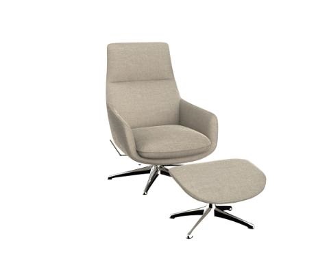 Flexlux manuele relaxzetel Marinella met voetbank (in leder of stof) - 2
